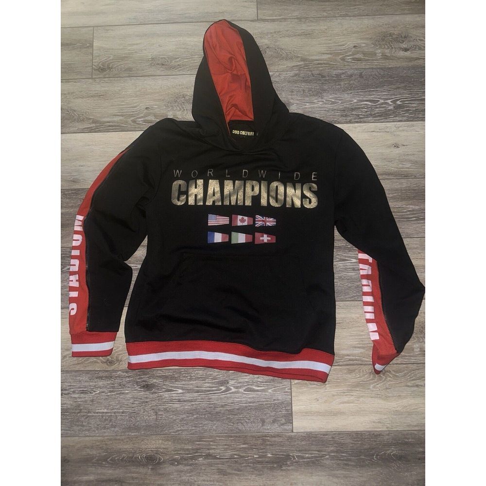 Men's Worldwide Champions Hoodie By Odd Culture Large 90's‎ Y2K Streetwear